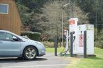 The Oregon Department of Transportation plans to use $100 million in the next five years to vastly increase the number of publicly available electric vehicle charging stations in Oregon, such as this one near Cannon Beach.