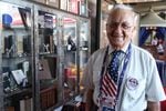 Bruno Carnovale, an 89-year-old World War II veteran, visits the Republican National Convention marketplace in Cleveland, July 20, 2016.