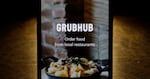 FILE - The Grubhub app is seen on an iPhone in Chicago, Feb. 20, 2018.