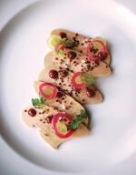Foie Gras Carpaccio, from Le Pigeon: Cooking at the Dirty Bird