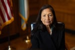 Interior Secretary Deb Haaland during an interview inside the Department of the Interior headquarters in Washington, D.C., in October.