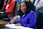 Supreme Court nominee Judge Ketanji Brown Jackson speaks during her confirmation hearing before the Senate Judiciary Committee Monday, March 21, 2022, on Capitol Hill in Washington.