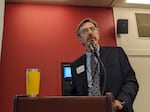 Ashland City Manager Joe Lessard speaking at a community forum on Sept. 14, 2023.