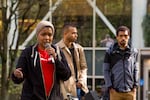 Teressa Raiford speaks at a Don't Shoot PDX-organized rally on Portland State University's campus.