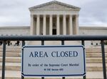 The U.S. Supreme Court Building on October 03, heard arguments over the scope of the Clean Water Act.