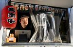 Taiki Nakajima stands behind the cash register station inside the Tokyo Sando food truck. He says he will return to Japan for an extended break and is still pondering whether to come back to Portland.