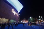 Fans rush from the Moda Center after the Portland Trail Blazers' 110-93 win over the Miami Heat on April 2, 2016.