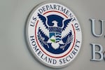 A U.S. Department of Homeland Security sign is displayed at the U.S. Customs and Border Protection headquarters on May 18 in Washington, D.C.