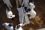 Bodies were buried inside the house during the Rapid Support Forces' control of the area. After the army entered the area, the bodies were removed and buried in the cemeteries in Khartoum State, Omdurman, in 2024.