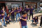 Roots, a theater troupe from Arunachal Pradesh, performs a satirical street play about the practice of cash for votes in the state capital Itanagar in the second week of April. "Our message is: don't sell your vote for money," says actor Ravi Tayem.