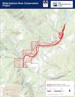 The area of land on the White Salmon River purchased by the Conservation Fund from PacifiCorp.