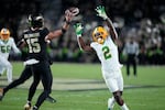 Oregon linebacker Jeffrey Bassa (2) in action as Oregon played Purdue in an NCAA college football game in West Lafayette, Ind., Friday, Oct. 18, 2024.