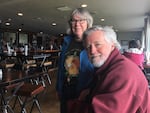 Carol and Del Addis at Salt, a restaurant overlooking the Ilwako harbor.