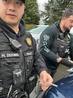 Tulalip Tribal Police narcotics Det. Haison Duong shows a hollowed-out pen used to inhale fentanyl smoke. Possession of "drug paraphernalia" like this is a chargeable offense under tribal law — but only for Natives