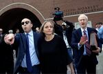 District Court Judge Shelley Joseph leaves Boston federal court in April 2019 for allegedly helping a man in the country illegally evade immigration officials as he left her Newton, Mass., courthouse.