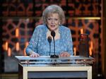 Betty White accepts the legend award at the TV Land Awards at the Saban Theatre April 11, 2015, in Beverly Hills, Calif.