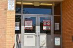 Signs at Richmond Elementary in southeast Portland require masks to enter the school. Portland Public Schools started the school year online because of COVID-19.