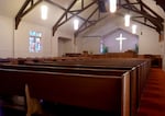 The sanctuary inside Bethany Lutheran Church in Portland, Ore., on June 20, 2026.
