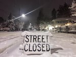 The heavy snowfall left some side streets closed in Portland.
