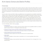 A screenshot of the Oregon Department of Education’s At-A-Glance profiles.