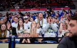 Crowds cheer at the OSAA Wrestling State Championships.