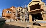 High housing costs in Milpitas, in Northern California, have made it difficult for educators to live near where they work. The median home price in Milpitas is $1.3 million, according to Realtor.com. Here, a house is under construction in Culver City, in Southern California, in 2020.