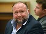 Infowars founder Alex Jones appears in court to testify during the Sandy Hook defamation damages trial at Connecticut Superior Court in Waterbury, Conn., on Sept. 22, 2022.