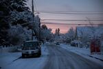 A quiet sunrise greets Portland Wednesday, Feb. 21, 2018, following an overnight snowstorm.