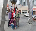 The "Oregon Art Beat" team has some fun in downtown Portland in 2008.