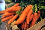 This picture taken on November 12, 2008 in Herouville-st-Clair, Normandy, of small carrots as EU nations gave today the green light for bent cucumbers and other "wonky" fruit and vegetables to be sold in supermarkets and elsewhere, as part of a drive to cut red tape and stop food being dumped. Rules governing the size and shape of fruit and vegetables will be consigned to history, despite the fact that representatives of most member states opposed the move when it was put to the vote in Brussels, an European Commission spokesman said. AFP PHOTO / MYCHELE DANIAU (Photo by MYCHELE DANIAU / AFP) (Photo by MYCHELE DANIAU/AFP via Getty Images)