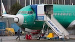 An unpainted Boeing 737 Max 8 is parked at Renton Municipal Airport adjacent to Boeing's factory in Renton, Wash. on January 25, 2024. Boeing is still reeling from the fallout of an Alaska Airlines 737 Max 9 which lost a part of its fuselage in mid-flight earlier in the month.