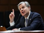 Federal Bureau of Investigation Director Christopher Wray, seen here in December 2023, on Wednesday gave lawmakers an update on the investigation into the July 13 assassination attempt against former President Donald Trump.