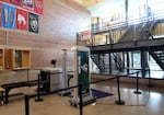 Students use a weapons detector to enter West Salem High School on Sept. 3, 2025. Salem-Keizer Public Schools plans to add detectors in all 12 middle school sites this school year.