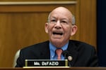 FILE - In this May 15, 2019 file photo Rep. Peter DeFazio, D-Ore., speaks during a House Transportation Committee hearing on Capitol Hill in Washington.