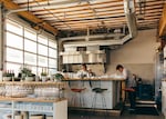 Chef Peter Cho cooks at Han Oak before the pandemic. His new restaurant Toki opened last month in downtown Portland