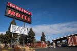 Old Mill & Suites is pictured in Bend, Ore., Thursday, Feb. 4, 2021. The city of Bend hopes to convert the motel into transitional housing for people experiencing homelessness or at risk of homelessness.