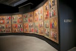 Grisha Bruskin's "Alefbet:The Alphabet of Memory" showcases his towering tapestries at the newly reopened Oregon Jewish Museum and Center for Holocaust Education.