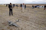 A drone demonstration at Pendleton's UAS test range.