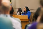 Portland Public Schools Superintendent Kimberlee Armstrong, during a PPS board meeting at the Dr. Matthew Prophet Education Center, Oct. 6, 2026, in Portland, Ore. PPS announced plans being considered by the district, including closing up to 14 schools and changing school boundaries