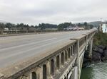 The Oregon Coast Trail has lengthy sections that require hikers to walk on the shoulder of roads, including U.S. 101 in Depoe Bay, pictured here in January 2023.