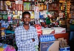 Bashir Ahmed Saman, 23, runs a dry goods store in Baidoa. He says roads around the city have been blocked since he opened his shop two years ago, making it difficult to bring in merchandise.