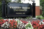 A sign reads "Western Oregon University, Founded 1856."