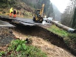 Miami Foley Road in Tillamook County collapsed on Dec. 6 after heavy rains flooded large swaths of the county. The county is attempting to build a permanent bridge within the next two weeks.