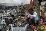 Old Fadama, Accra, Ghana, February 16, 2023. Emmanuel Akatire, 20, a picker, sorts various types of discarded e-waste materials and debris into sellable copper, iron, and aluminium. From Zorko, Upper East, northeastern Ghana, Emmanuel’s work as a picker involves roaming around e-waste processing areas with a sack picking discarded pieces of metals and any unwanted e-waste components. He’ll spend the rest of the day separating them into various materials, including copper, iron, and aluminium. Emmanuel sold the badge he processed on February 16, 2023, for GH¢900.