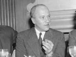 Walter Duranty, pictured in 1936 at a luncheon given in his honor by the Association of Foreign Press Correspondents at the Hotel Lombardy in New York, repeatedly defended Soviet Premier Josef Stalin.