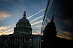 The U.S. Capitol is seen as the sun sets in Washington, D.C., on Thursday. House Republicans were no closer to finding a nominee to secure the speakership on Sunday, as nine candidates tossed their hat in the race for the top post.