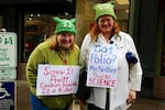 Mellani Calvin and Barbara Martin at Portland's March For Science.