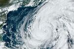 A satellite image shows Hurricane Helene in the Gulf of Mexico on Wednesday evening.  