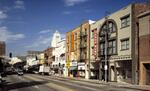 1st Street is the major thoroughfare in Los Angeles' Little Tokyo.
