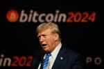 Trump gives a keynote speech at the Bitcoin 2024 conference in Nashville on July 27, 2024. Bitcoin has surged since Trump's election amid hopes he will usher in an administration friendly to its interests.